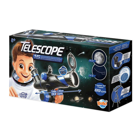 Buki France Telescope with Optical Glass & 15 Activities