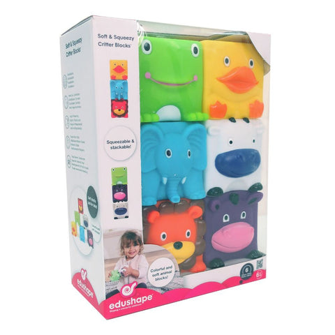 Edushape Soft & Squeezy Critter Blocks