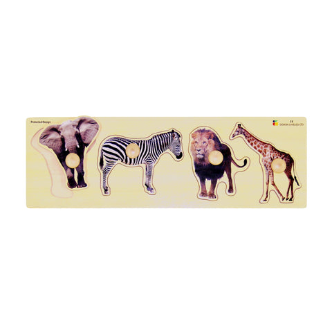 Doron Layeled Wild Animals Giant Peg Puzzle