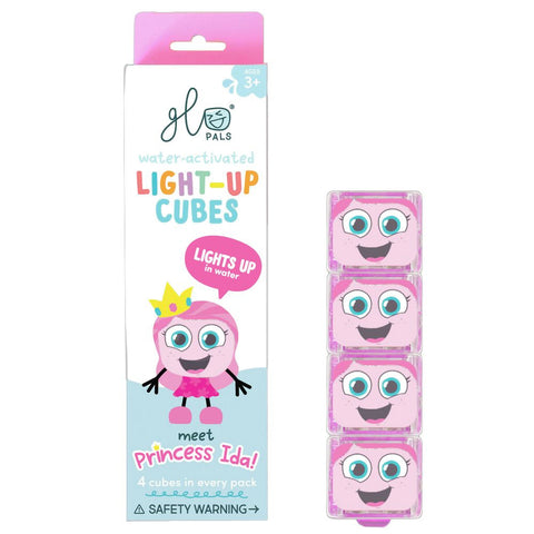 Glo Pals Light up Sensory Cubes - 4 Pack
