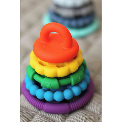 Jellystone Designs Rainbow Stacker & Teether - Rainbow