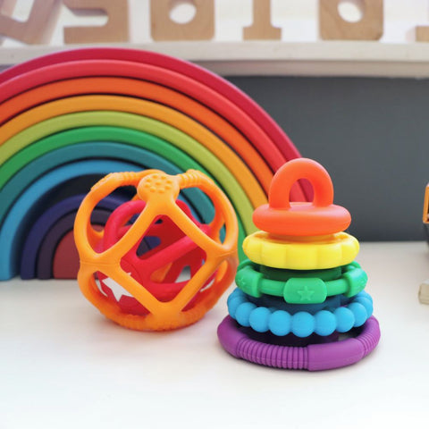 Jellystone Designs Rainbow Stacker & Teether - Rainbow