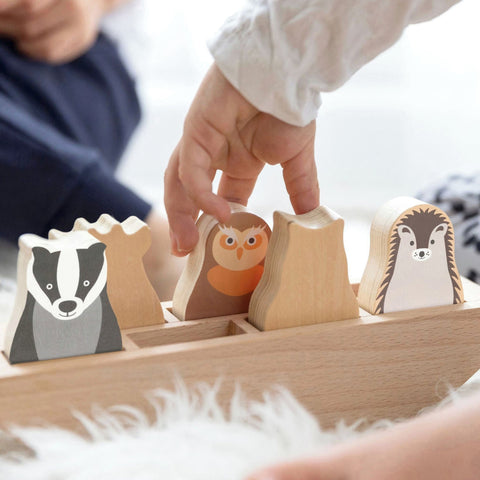 Rosa & Bo Rock-A-Boat Woodlies Woodland Friends - with 7 Woodlies
