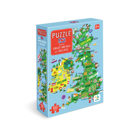 Dodo Puzzle Map of Great Britain & Ireland 100 piece puzzle